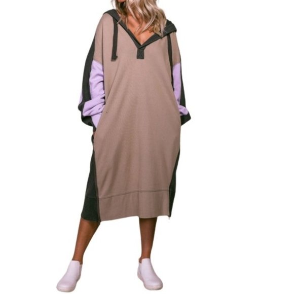 Free People Spur Of The Moment Hoodie Dress - Picture 1 of 10